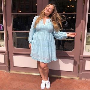 Baby doll eyelet ruffle dress